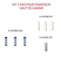 Complément pré-filtres 2 ans pour osmoseur haut de gamme Complément pré-filtres 2 ans pour osmoseur haut de gamme