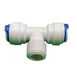 Tee Fitting 3/8 Threaded Male - 3/8 Female - 3/8 Female