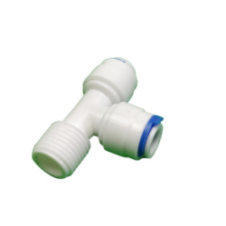 Tee Fitting 1/4 Threaded Male - 1/4 Female - 1/4 Female