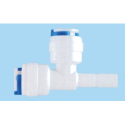 Tee Fitting 1/4 Female - 1/4 Unthreaded Male