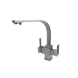 Stainless steel 3 valve faucet