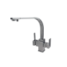 Stainless steel 3 valve faucet