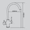 Stainless steel 3 valve faucet