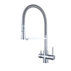 Robinet 3 voies - à corps souple - chrome