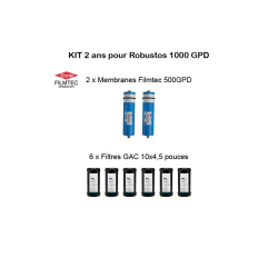 Kit de filtres pour osmoseur Robustos 150 l/h