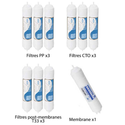 Kit de filtres pour fontaine osmoseur Blue Ocean et Mini Blue Sea