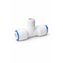 Threaded Tee Fitting, 3/8 Female - 3/8 Female - 1/4 Male
