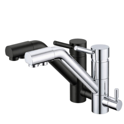 Robinet 3 voies Classic, chrome ou noir mat