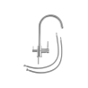 Robinet Madrid - 3 voies - Douchette chrome ou noir mat