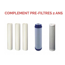 Complément pré-filtres 2 ans pour osmoseurs classiques Complément pré-filtres 2 ans pour osmoseurs classiques