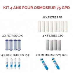 Kit d'entretien pour osmoseur 75 GPD Kit d'entretien pour osmoseur 75 GPD