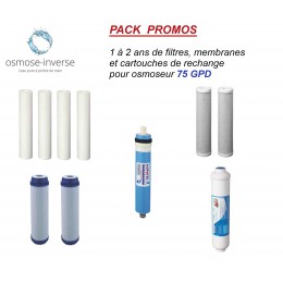 Kit entretien 2 ans pour osmoseur 75 GPD Kit entretien 2 ans pour osmoseur 75 GPD