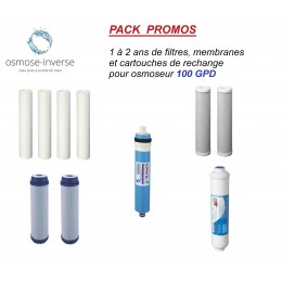 Kit entretien 2 ans pour osmoseur 100 GPD Kit entretien 2 ans pour osmoseur 100 GPD