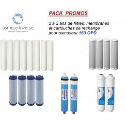 Kit entretien 4 ans pour osmoseur 150 GPD Kit entretien 4 ans pour osmoseur 150 GPD