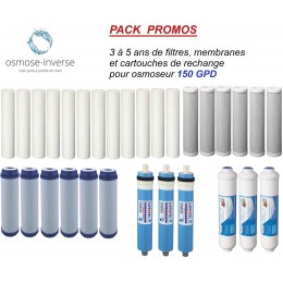 Kit entretien 6 ans pour osmoseur 150 GPD