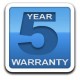 5 years warranty