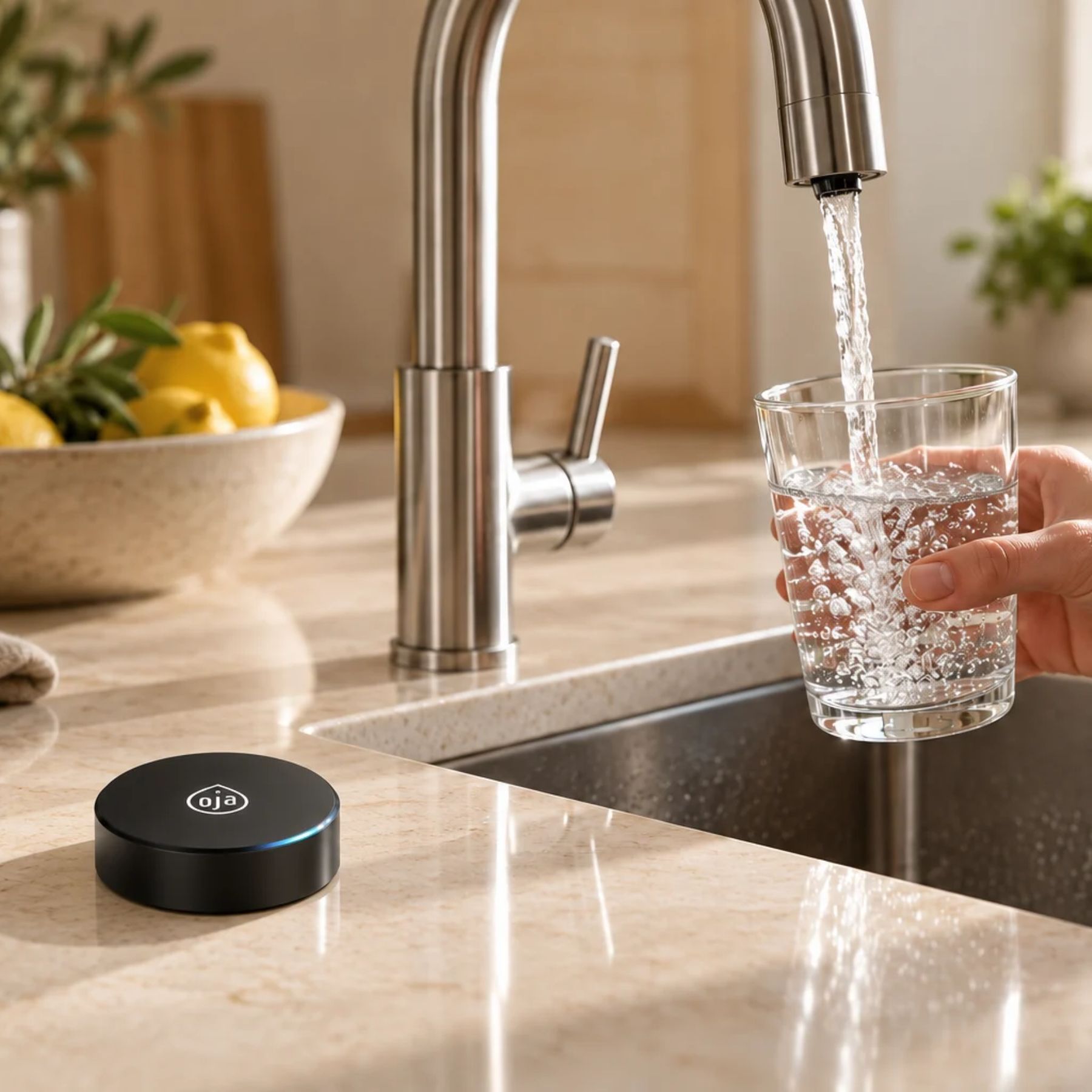AquaTouch installed near the kitchen faucet