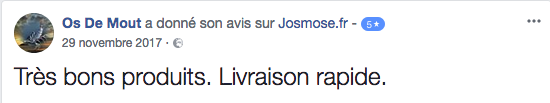 Avis d'un utilisateur d'osmoseur sur Facebook